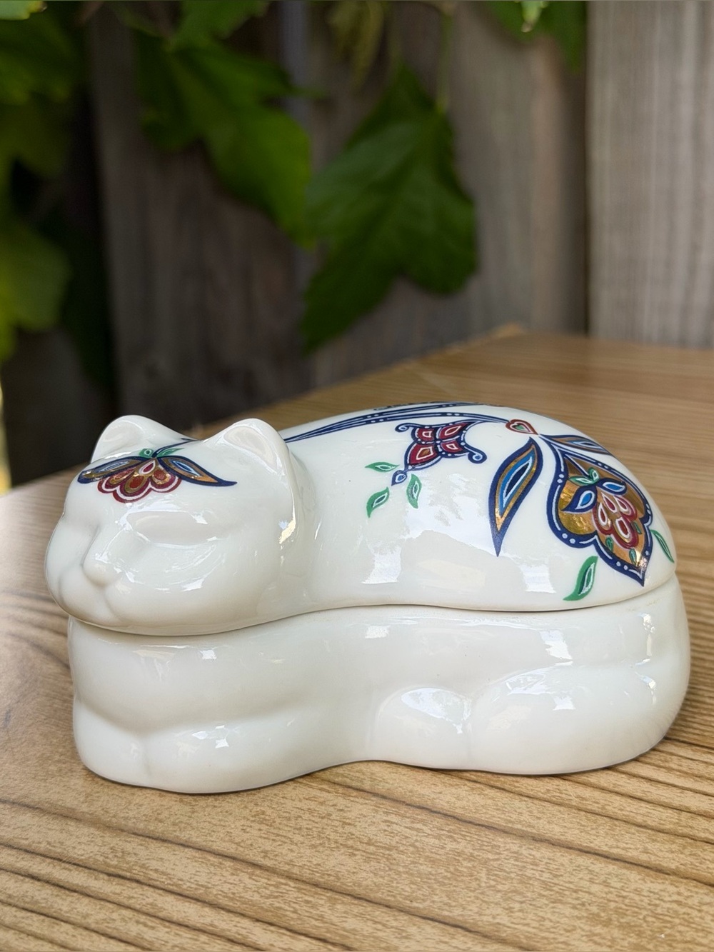 Elizabeth Arden Byzantium Cat Kitten Kitty Candle Trinket Box Vintage Japan